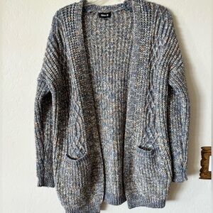 Blue cardigan sweater